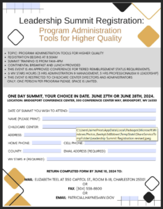 Leadership Summit Registration Form Image